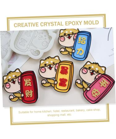NUOBESTY 4 Pcs Shiba Inu Drawing Stencil Silicone Molds De Para Gelatinas Handmade Craft Mold Crystal Plaster - Buy Online on SooperMarket.com