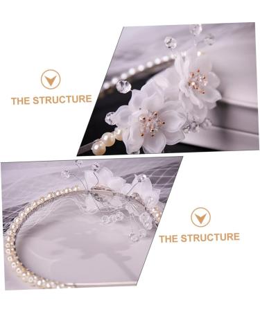PLAFOPE Pearl Flower Headband Wedding Decor Pearl Headband Decorative Flower Headband Flower Head Band Wedding Hair Accessory Headband Ornament Head Band for Bride Exquisite Hair Band - Buy Online on SooperMarket.com