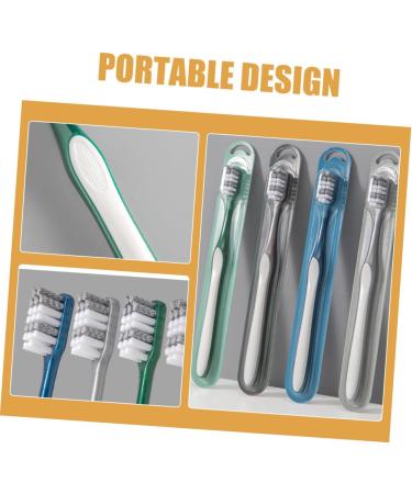 Eco-Friendly Kombiiuda Manual Toothbrush Set - 4 Reusable Men's Travel Brushes for Camping & Home - Buy Online on SooperMarket.com