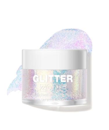 MIELIKKI Glitter Gel for Face and Body Sparkling Holographic Body Shimmer Gel Reflective Diamond Sequins Pigment for Eye Lip Hair Nails Paint Festival Rave Accessories 02 #02