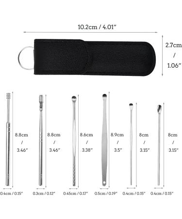 Magnesis Spring Earwax Cleaner Tool Set - Stainless Steel Ear Picks for Easy Ear Wax Removal (Black) - Buy Online on SooperMarket.com