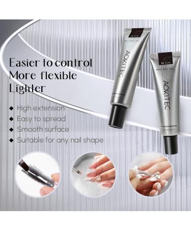 Aokitec 60ml Black Nail Extension Gel - UV Polish & Acrylic Assembly Gel for Salon & DIY Nail Art - Buy Online on SooperMarket.com