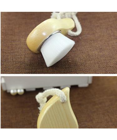 Facial Cleanser Brush with Wood Handle - Soft Bristle Face Care Tool for Men & Women | Gentle Cleansing & Skincare - Buy Online on SooperMarket.com