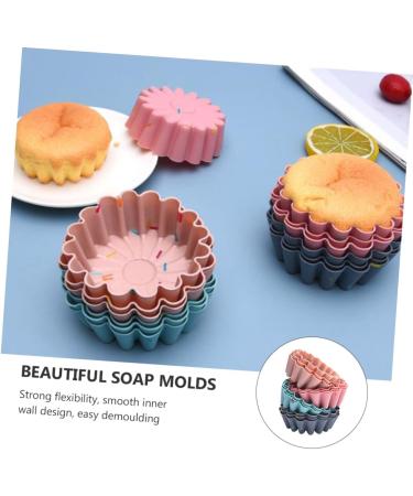 12 Pcs Silicone Muffin Cup Silicone Molds Reusable Cupcake Liners Reusable Baking Molds Delicate 7.5X6.3CM Assorted Color - Buy Online on SooperMarket.com