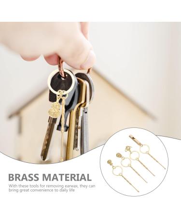 Vintage Brass Ear Spoons Set | Earwax Removal Tools | Healeved 4Pcs | Keychain Gift for Men Women - Buy Online on SooperMarket.com