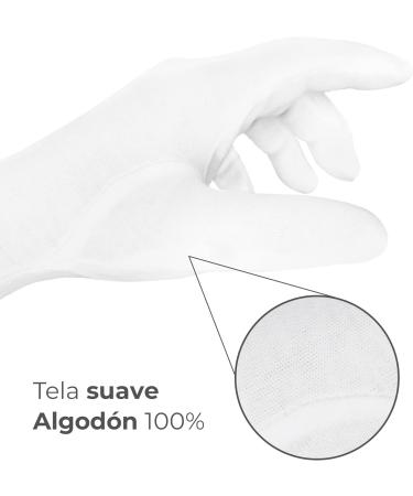 EXBRIECO Pack 1 or Pack 12 Cotton Gloves Moisturizing Gloves Soft Elastic Hand Care Jewelry Waiter Costume M Pack of 12 White - Buy Online on SooperMarket.com