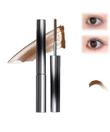 Lijieyou Curling Iron Mascara Curling Iron Mascara Washable Mascara Makeup Extra Slim Metal Mascara Long Lasting Waterproof and Sweatproof Mascar (Color : Brown)