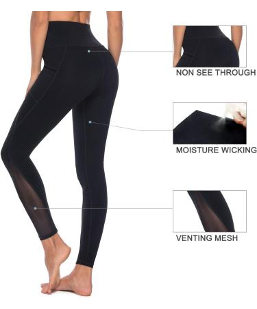 Buy Persit Women's Sports Leggings with Pockets - Opaque Long Athletic Pants with Mesh Inserts | International Shipping Available - Buy Online on SooperMarket.com