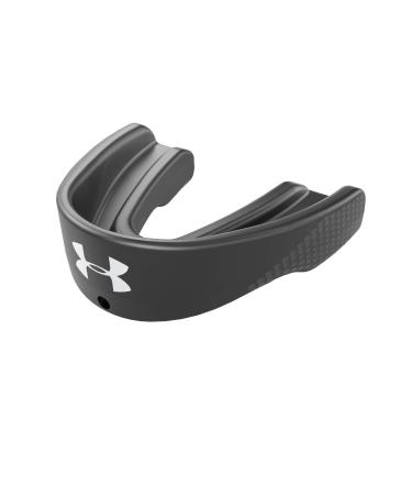 Under Armour Sport Mouth Guard Sports for Football, Lacrosse, Basketball, Hockey, Boxing, MMA, Jiu jitsu, Includes Detachable Helmet Strap, Youth & Adult. Protectar Bucal Adult Black