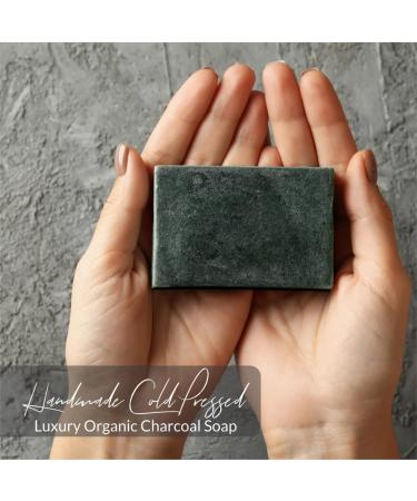 100% Organic Handmade Charcoal Soap - Luxury Natural Bath Soap for Toxin Removal & Skin Improvement | 4.22 Oz | Free from Artificial Colors - Shop Now - Buy Online on SooperMarket.com