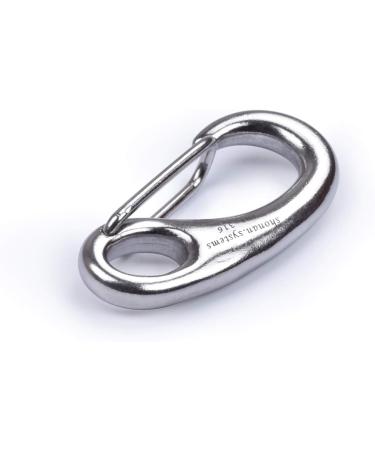 SHONAN 2 Carabiner Clips 4 Pack - Stainless Steel 316 Marine Clips for Flag Poles, Boat Fenders, Keychains, Dog Leashes, Camping - 220 Lbs Capacity - Buy Online on SooperMarket.com