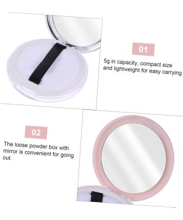 BELLIFFY 2pcs Dispensing Empty Toner Makeup Jar Refillable Loose Powder Holder Powder Puff Glass - Buy Online on SooperMarket.com