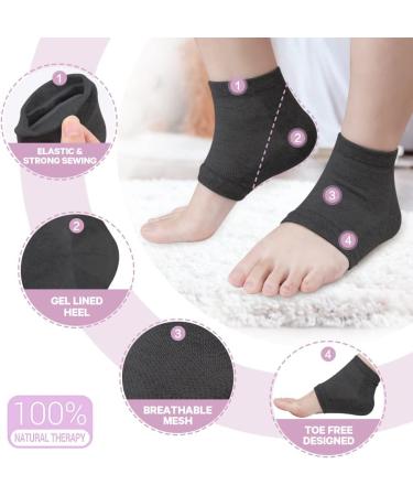 Buy Hilph Gel Heel Socks - Silicone Moisturizing Open Toe Foot Care Spa Socks for Dry Skin - 2 Pairs - Comfy Day & Night Relief - Buy Online on SooperMarket.com