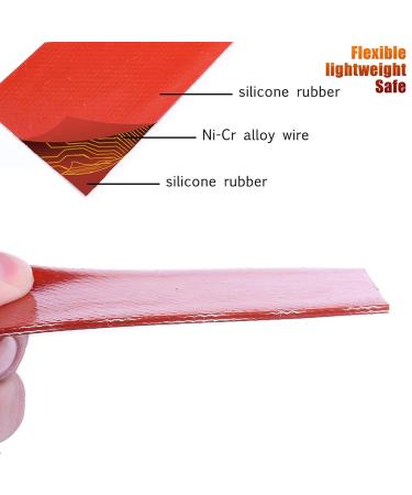 4pcs Silicone Rubber Heating Pad - 12V 20W Heating Mat for Industrial Equipment | Durable & Efficient Heating Solution - Buy Online on SooperMarket.com