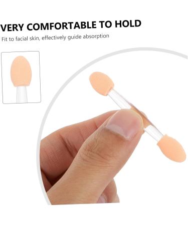 Baluue 50pcs Double Ended Eyeshadow Brush Eyeshadow Makeup Accessories Eyeshadow Sticks Plastic 6x1cm As Shown - Buy Online on SooperMarket.com