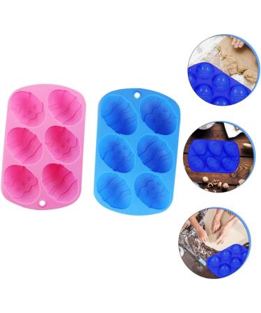 Alipis 2pcs Six Egg Mold Easter Egg Shapes Baking Mold Easter Egg Molds Silicone Egg Candle Mold Silicone Molds Gummy Mold Baking Pan Easter Silicone Mould Silica Gel Cake Chocolate Mold - Buy Online on SooperMarket.com