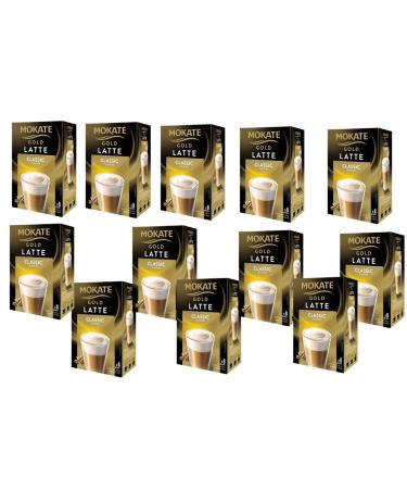 Mokate Gold Classic Flavour Instant Coffee Drink -Pack Of 12 (8 x 12.5g (100g) Latte) Latte 100 g (Pack of 12)