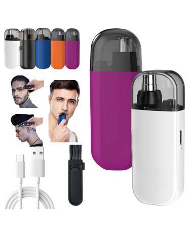 Pikapipy Nose Hair Trimmer Pikapipy Trimmer Portable Nose Hair Trimmer Cr01 Nose Trimmer 2 in 1 Nasal Hair Cutter Waterproof Electric Nose Hair Trimmer for Men (D)