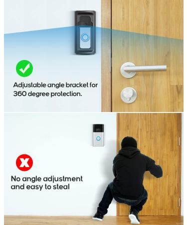 ZHANDEYUA Anti-Theft Video Doorbell Mount - Black - Buy Online on SooperMarket.com
