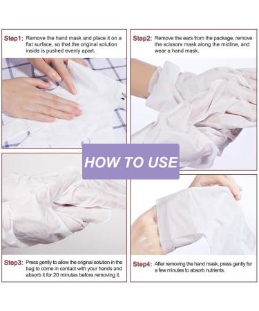 Lavender Hand Moisturizing Gloves - 3 Pairs | Hydrating and Anti-aging Hand Mask for Dry, Cracked Skin - Buy Online on SooperMarket.com