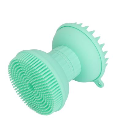 Dual Head Facial Cleansing Brush Silicone Ergonomic Scalp Scrubber Exfoliator Cleanser for Face Washing Head Massage