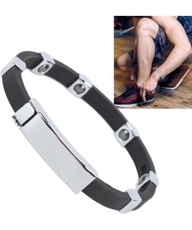 Magnetic Silicone Balance Bracelet - Waterproof Sport Style in Black | Boost Wellness & Performance - Buy Online on SooperMarket.com