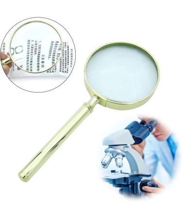 65mm 30X Handheld Glass Shatterproof Reading Magnifier for Seniors and Kid Lens Metal Handle Handheld Glass 30x - Buy Online on SooperMarket.com