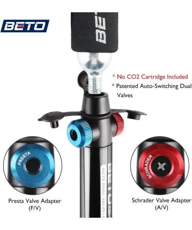 Mini Bike Pump with CO2 Inflator - Dual Mode Hand Pump - Portable Tire Pump for Presta/Schrader Valves (Style A) - Buy Online on SooperMarket.com