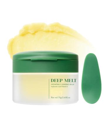 Cleansing Balm Makeup Remover Melting Removing Cream for Stubborn Makeup and Mascara Remover Natural Deep Cleansing Balm for Impurities Pore Cleanser Facial Hydrating Gel Korean Skin Care 2.65 oz Honey