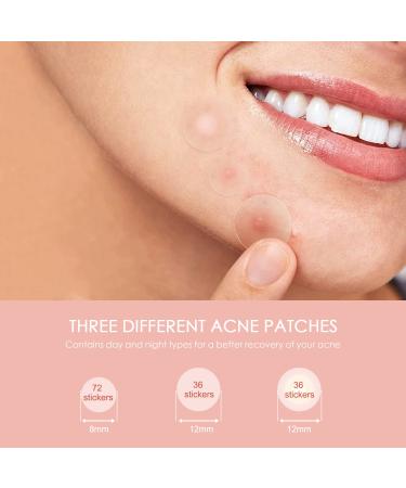 AVJONE Day and Night Hydrocolloid Acne Pimple Patch - 108+36 Vegan-Friendly Spot Stickers for Face and Skin - Buy Online on SooperMarket.com