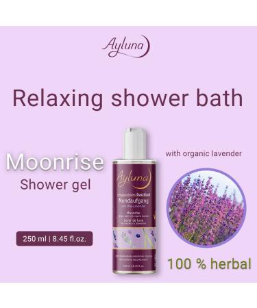 Moonrise Relaxing Shower Gel with Organic Lavender - 250ml | Soothing Natural Skincare for All Skin Types | International Shipping Available - Buy Online on SooperMarket.com