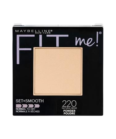 Maybelline New York Fit Me Set + Smooth Powder Makeup, Natural Beige, 0.3 oz. 0.3 Ounce (Pack of 1) 220 Natural Beige