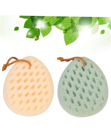 Beavorty 2pcs Face & Body Sponge Bath Scrubber Set - Exfoliating Loofah Shower Brush and Towel - Buy Online on SooperMarket.com