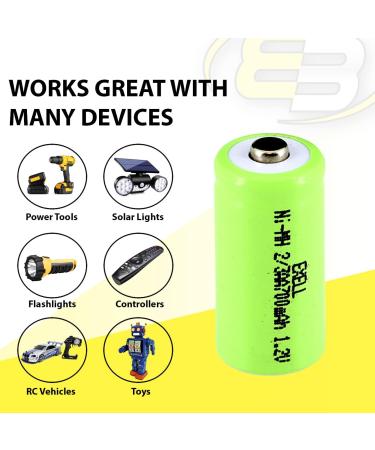 Exell 5-Pack 1.2V 700mAh NiMH Rechargeable Batteries - Compatible with Dust Busters & Handheld Devices - Buy Online on SooperMarket.com