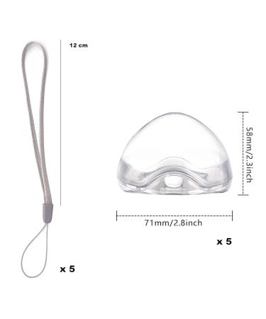 Buy 5 Transparent Pacifier Boxes with Cord - Portable & Dustproof Storage for Babies - Buy Online on SooperMarket.com