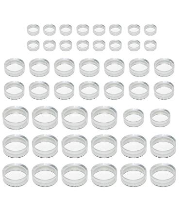 New Version (48 PCS ) Stand Spheres Holder,Clear Ring ball Sphere Stand,Round Display Stand for Golf Ball, Baseball, Softball, Tennis Ball, Spheres, Marbles, Collections, (Small, Medium, Large) Round(48 Pcs)