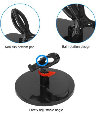 Nail Polish Bottle Holder Stand with Tilter Function Anti-Spill and Prevent Fall Off Nail Gel Fixing Clip for Manicure Painting (Wide Base)(Black) - Buy Online on SooperMarket.com