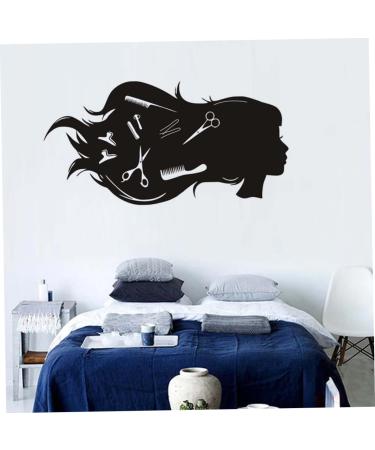 Gogogmee Self-Adhesive Wall Sticker Wall Sticker for Hair Salon Barber Shop Wall Decal Homedecor Wall Sticker for Salon Decoration for Home Hairdressing Wall Sticker Wall Decals - Buy Online on SooperMarket.com