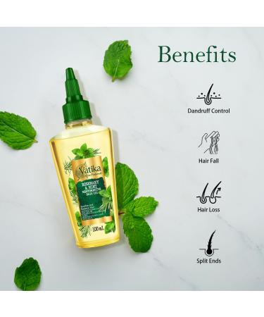 Vatika Afro Naturals Rosemary & Mint Restorative Hair Oil - 100 ml | Balances Soothes & Nurtures Hair With Natural Blend - Buy Online on SooperMarket.com