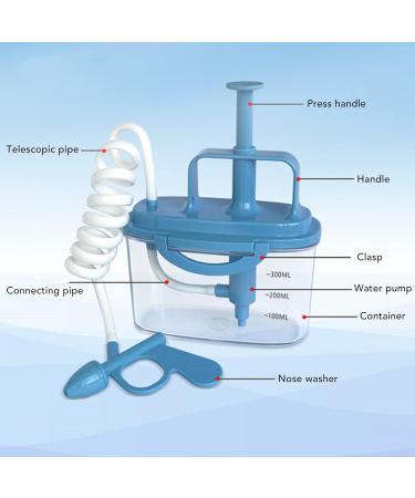 300ml Sinus Rinse Neti Pot Manual Press Nasal Wash for Deep Cleansing with Smoothing Breath Suitable for Home and Travel - Buy Online on SooperMarket.com