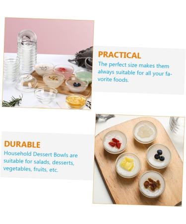 Alipis 10pcs Clear Glass Bowl Transparent Bowl Bozai Cake 3X6X6CM As Shown - Buy Online on SooperMarket.com