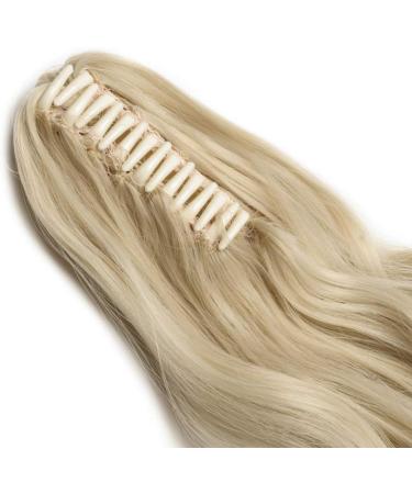 Silk-co 18inch Bleach Blond Long Curly Ponytail Extensions Claw on Synthetic Clip in Hairpiece Pony Tail Extension 18inch (Pack of 1) Bleach Blond - Buy Online on SooperMarket.com