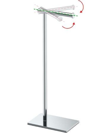 Modern Square Base Tissue Holder Stand - 21.25 inches - Chrome Finish - Buy Online on SooperMarket.com