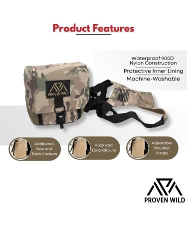 Proven Wild Bino Harness: Waterproof 900D Nylon Chest Pack for Hunting | Adjustable Straps, 2 Mesh Pockets, Zipper Back Pocket - Buy Online on SooperMarket.com