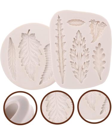 Alipis 2pcs Leaf Mold Clay Molds Cake Pops Mold Chocolate Candy Molds Silicone Mold Party Candy Mold Adorable Baking Molds Decor Small Cake Mold Chocolate Mold White Silica Gel Leaf Shape - Buy Online on SooperMarket.com