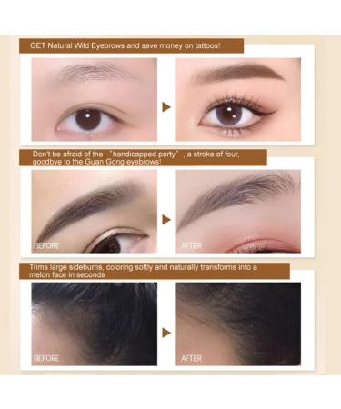 LONGLUAN Waterproof Sweat-Proof and Non-smudging Four-Pronged Eyebrow Pencil Nexavale Eyebrow Nexavale Magic Eyebrow Enhancing Pen Waterproof 4-Tip Eyebrow Unique Quad Eyebrow Pencil (02+03) - Buy Online on SooperMarket.com