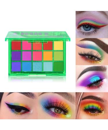 Colorfullavie 15 Color Neon Party Eyeshadow Palette - Shimmer Glitter Matte & Metallic Pigmented Makeup - Buy Online on SooperMarket.com