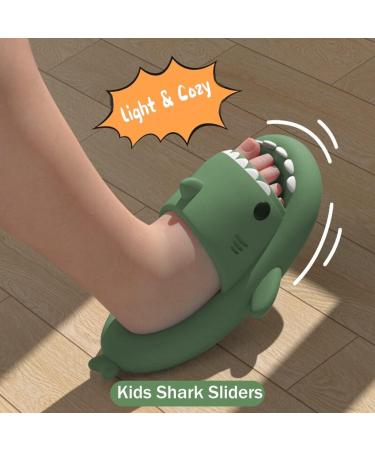 Sistke Hai Shark Slides for Kids - Cute Summer Flip-Flops & Sandals for Boys & Girls - Beach & Bathing Slippers 28/29 EU Green - Buy Online on SooperMarket.com