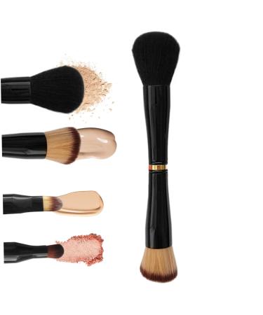 Mini 4 in 1 Makeup Brush Stackable Dual Ended Makeup Brush Mini Travel Makeup Brushes Set with Powder/Blush Brush Brush Blending Brush