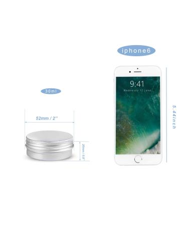 Round Silver Aluminum Storage Jars with Secure Screw Tops - Ideal for Cosmetics, Lip Balms, Candles, and Tea - Set of 24 - Buy Online on SooperMarket.com